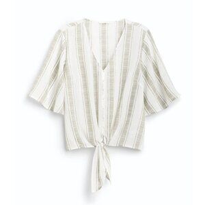 Lush Krisantha Tie Front Blouse